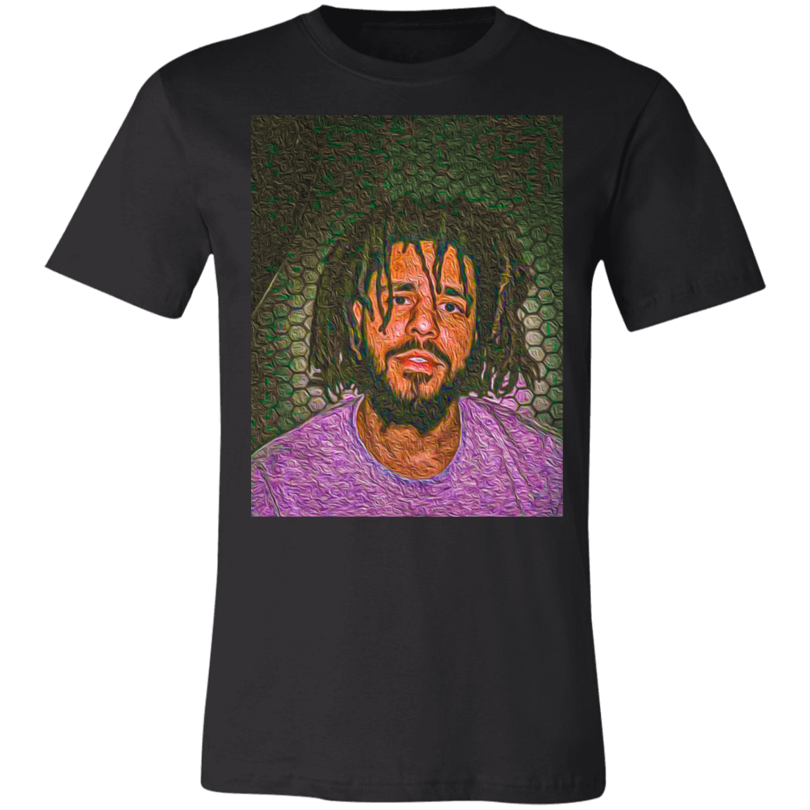 j cole graphic tee in black