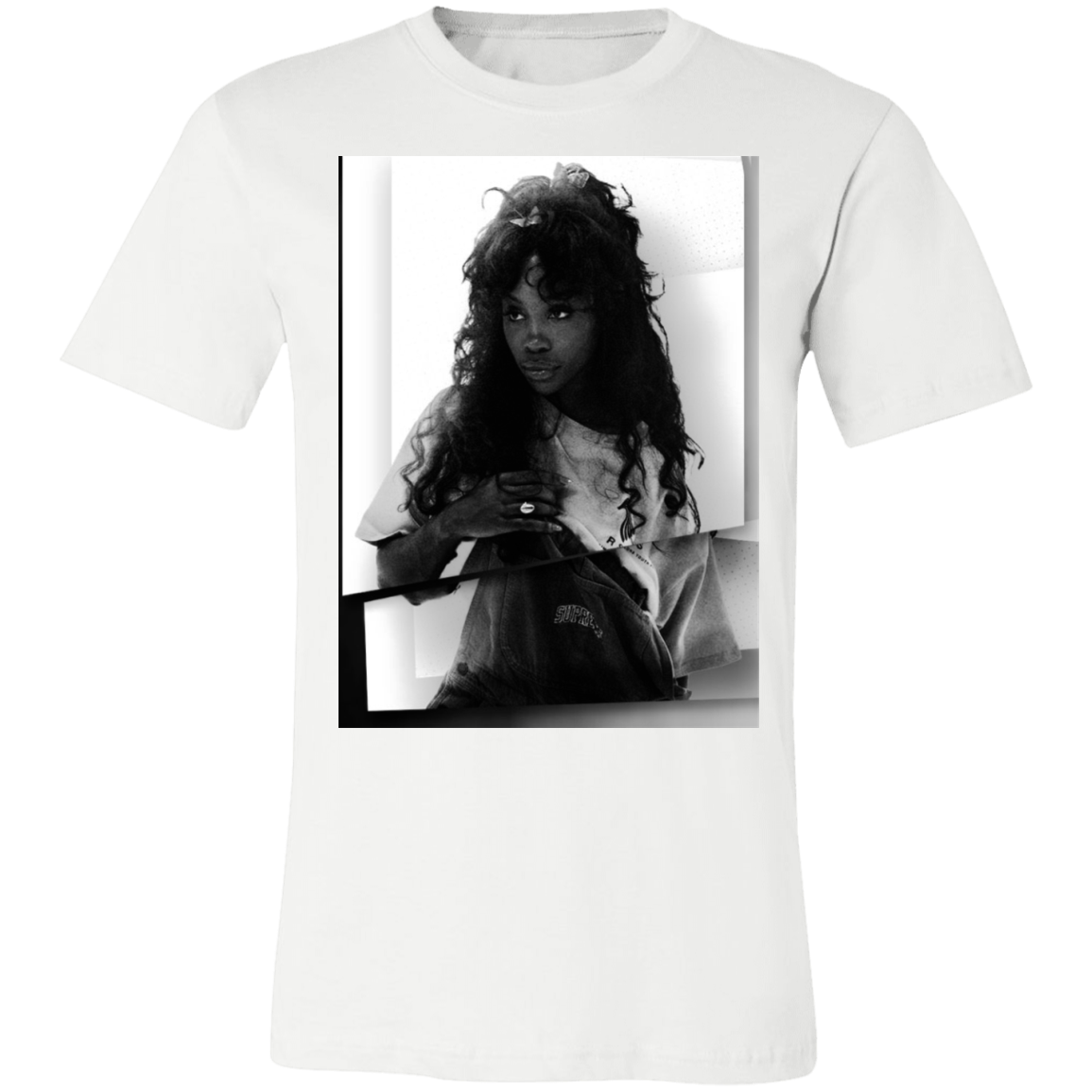 sza graphic tee in white